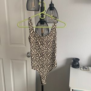 Leopard print bodysuit